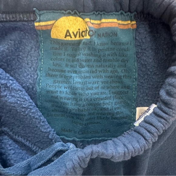 Aviator Nation Stripe Sweatpants in Ocean Blue with Red, Orange, Yellow Large - Picture 6 of 8